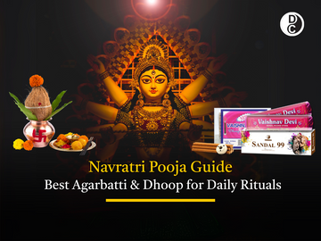 Navratri pooja essentials with agarbatti and dhoop for daily rituals