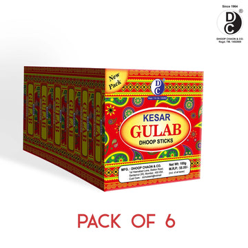 Kesar Gulab Premium Dhoop Sticks | Pack of 6
