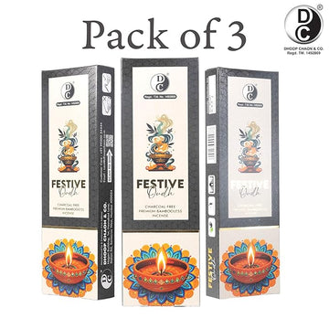 Dhoop Chaon & Co. Festive Oudh Premium Bambooless Incense Sticks | Pack of 3