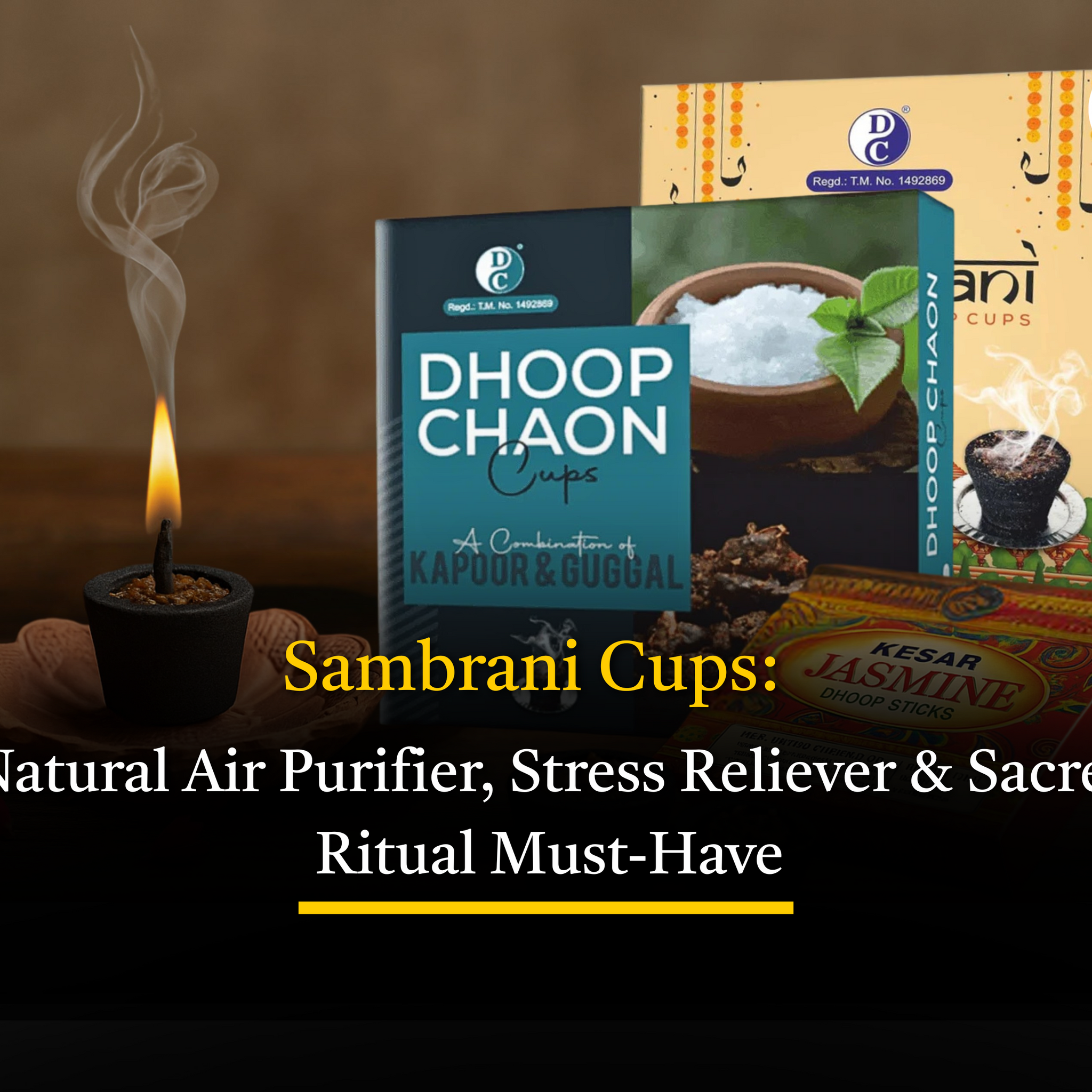 Sambrani cups natural air purifier for stress relief