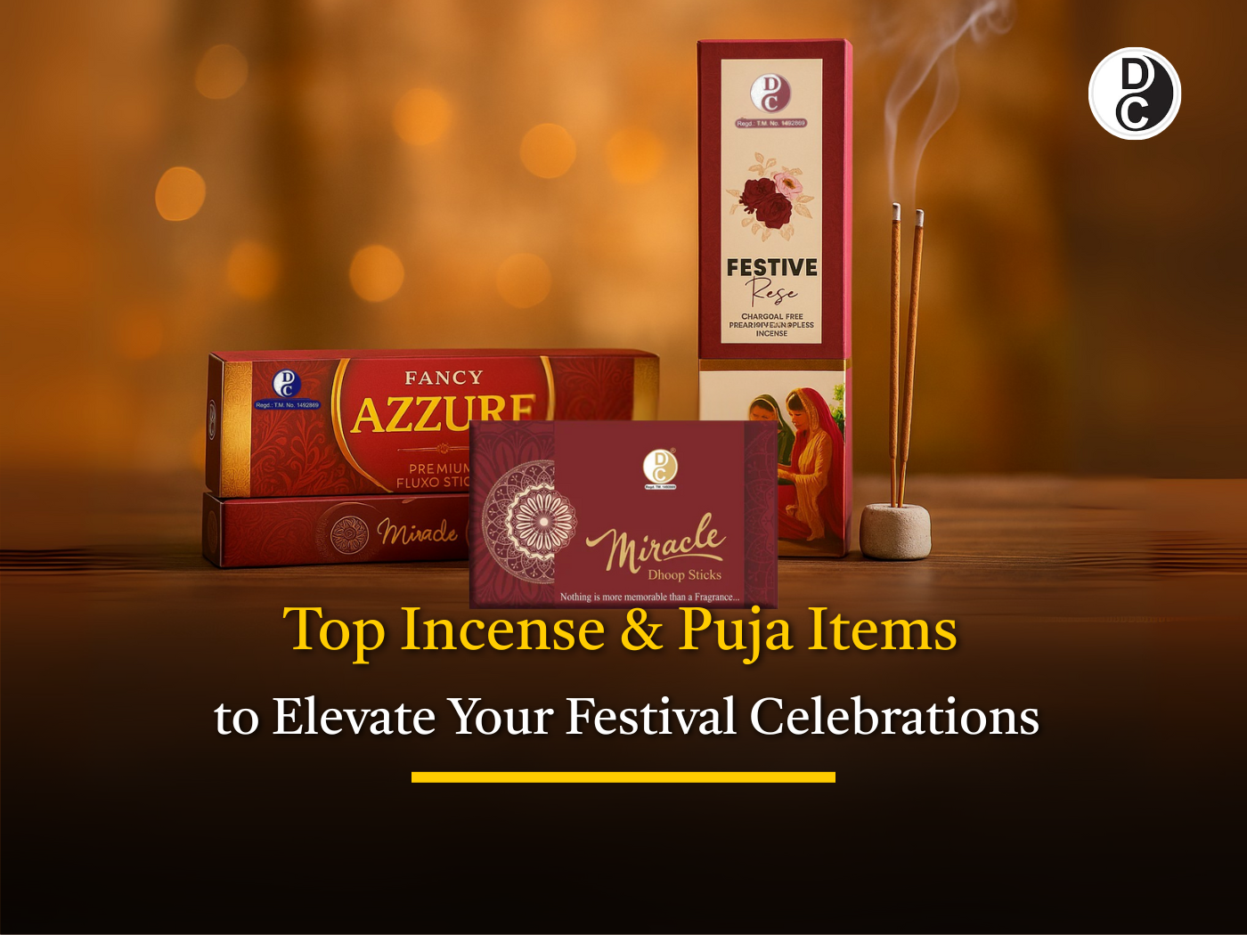 Incense sticks and puja items for festival celebrations
