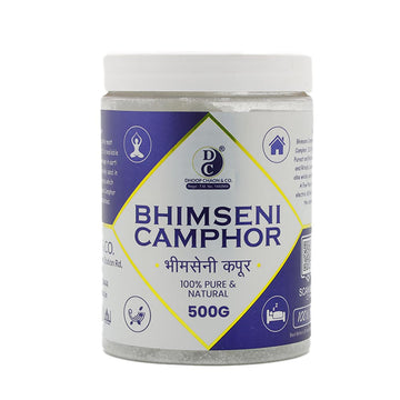 Bhismeni Camphor 500g Premium 100% Natural and Organic Bhimseni Camphor 500 Grams Jar Pack