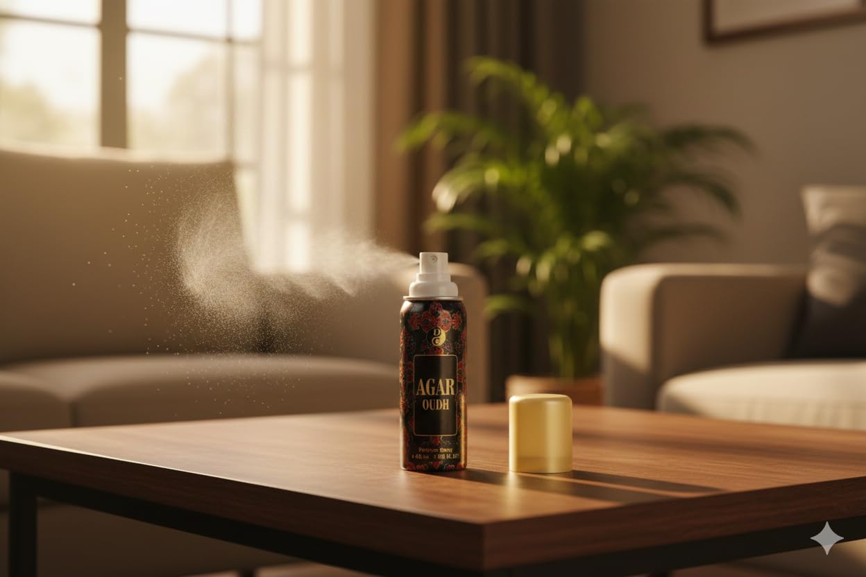 Oudh Air Freshener Spray | Premium 40 ml Mist | Pack of 2