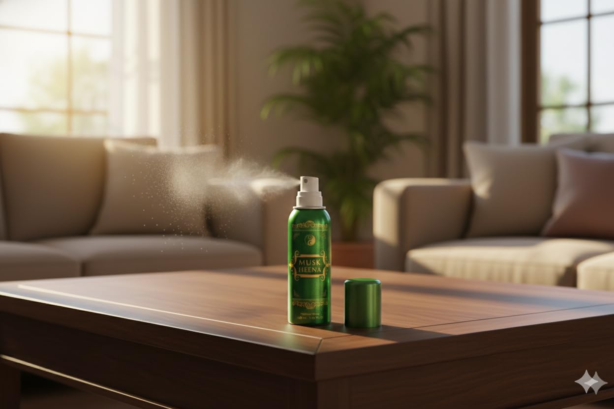 Musk Heena Air Freshener Spray | Premium 40 ml Mist | Pack of 2