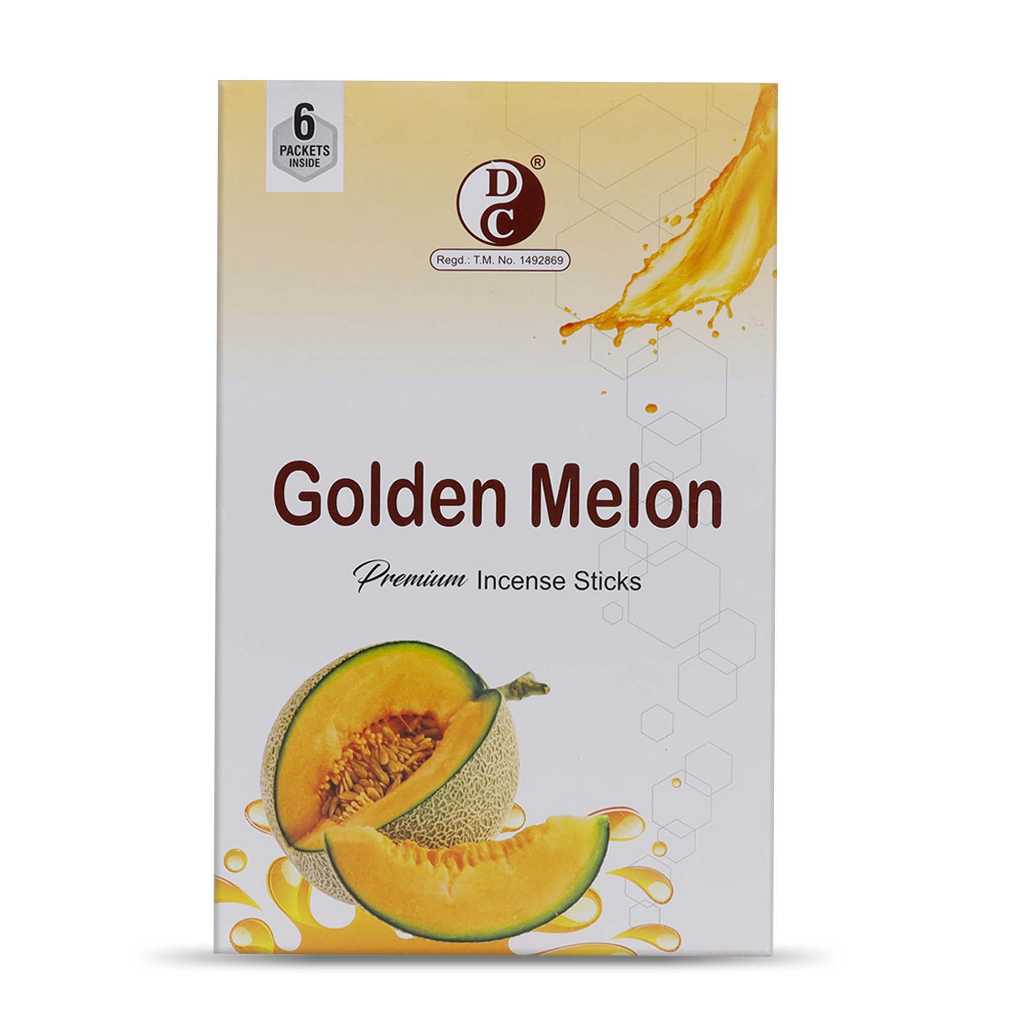 Eco Golden Melon Premium Incense Sticks | Pack of 6 Boxes | 100 GMS Each | Long - Lasting Incense Sticks for Divine & Specially for Freshening Your Space | No Charcoal Agarbatti | Dhoop Chaon & Co.