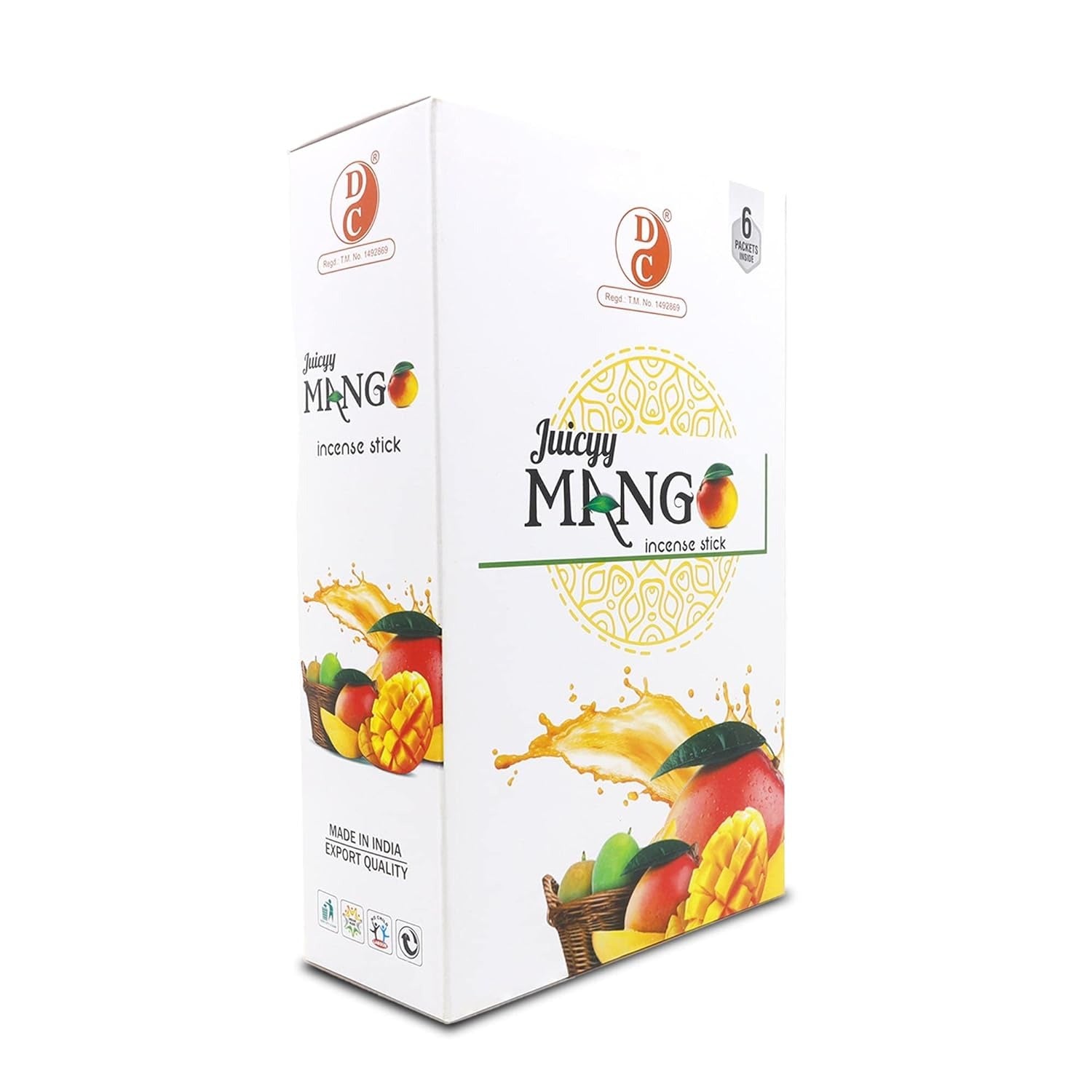 Eco Mango Premium Incense Sticks | Pack of 6 Boxes | 100 GMS Each