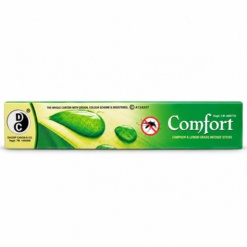 Original Comfort Camphor & Lemon Grass Incense Sticks | 12 Inch Mosquito Protection Agarbatti | 120 Sticks Per Box
