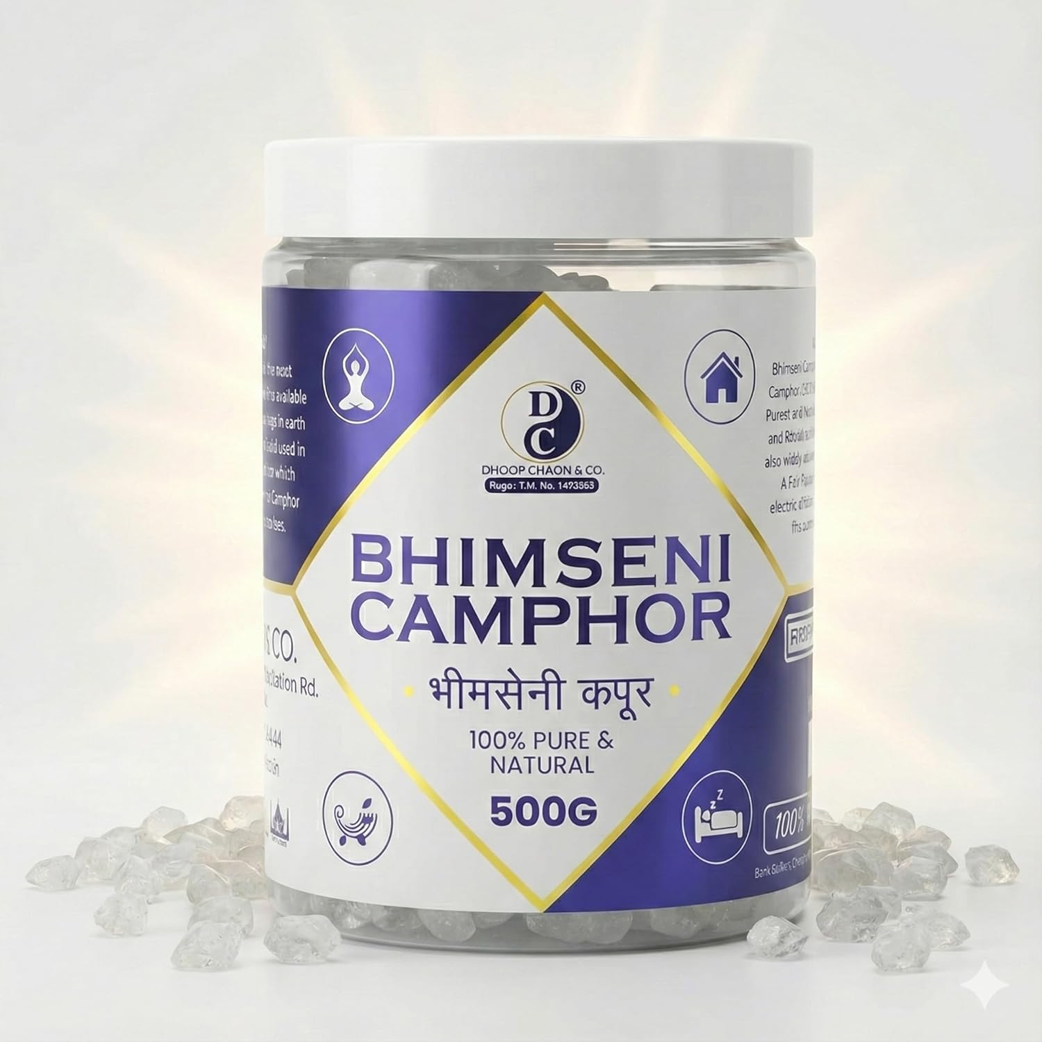 Dhoop Chaon & Co. 100% Pure & Natural Bhimseni Camphor