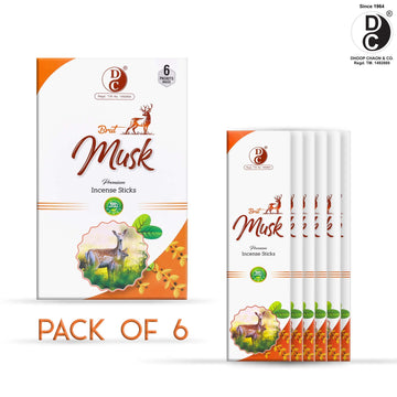 Eco Brut Musk Premium Incense Sticks | Pack of 6 Boxes