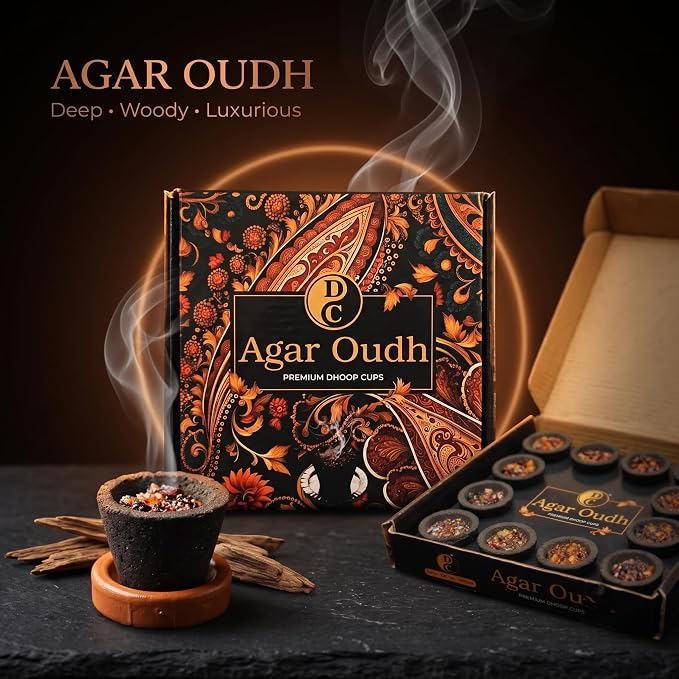 Agar Oudh Dhoop Cups Premium Agar Oudh Sambrani Cup Dhoop 1 Cup in 1 Pack