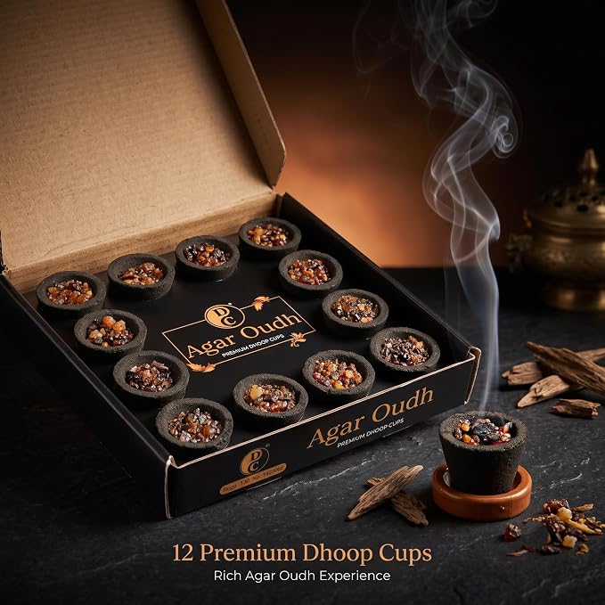 Agar Oudh Dhoop Cups Premium Agar Oudh Sambrani Cup Dhoop 1 Cup in 1 Pack