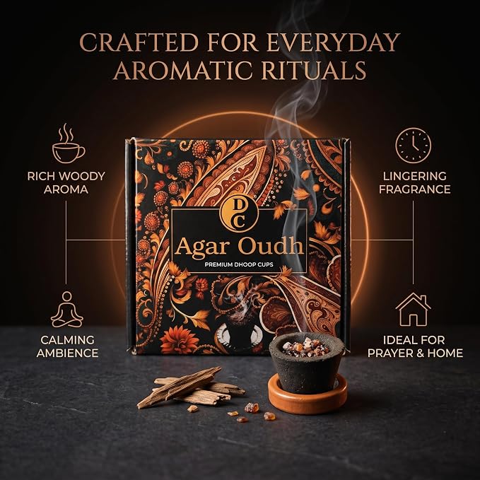 Agar Oudh Dhoop Cups Premium Agar Oudh Sambrani Cup Dhoop 1 Cup in 1 Pack