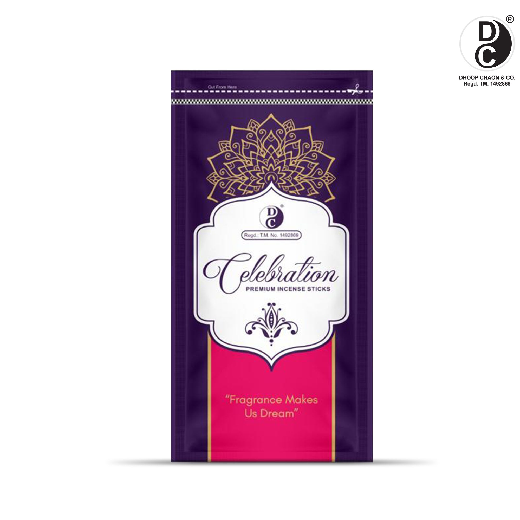 Celebration Premium No Charcoal Incense sticks Zipper Pack 120 Grams Zipper Pack