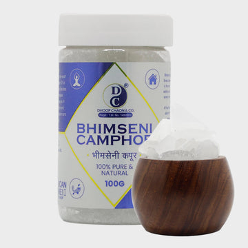 Bhismeni Camphor 100g Premium 100% Natural and Organic Bhimseni Camphor 100 Grams Jar Pack