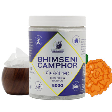 Bhismeni Camphor 500g Premium 100% Natural and Organic Bhimseni Camphor 500 Grams Jar Pack