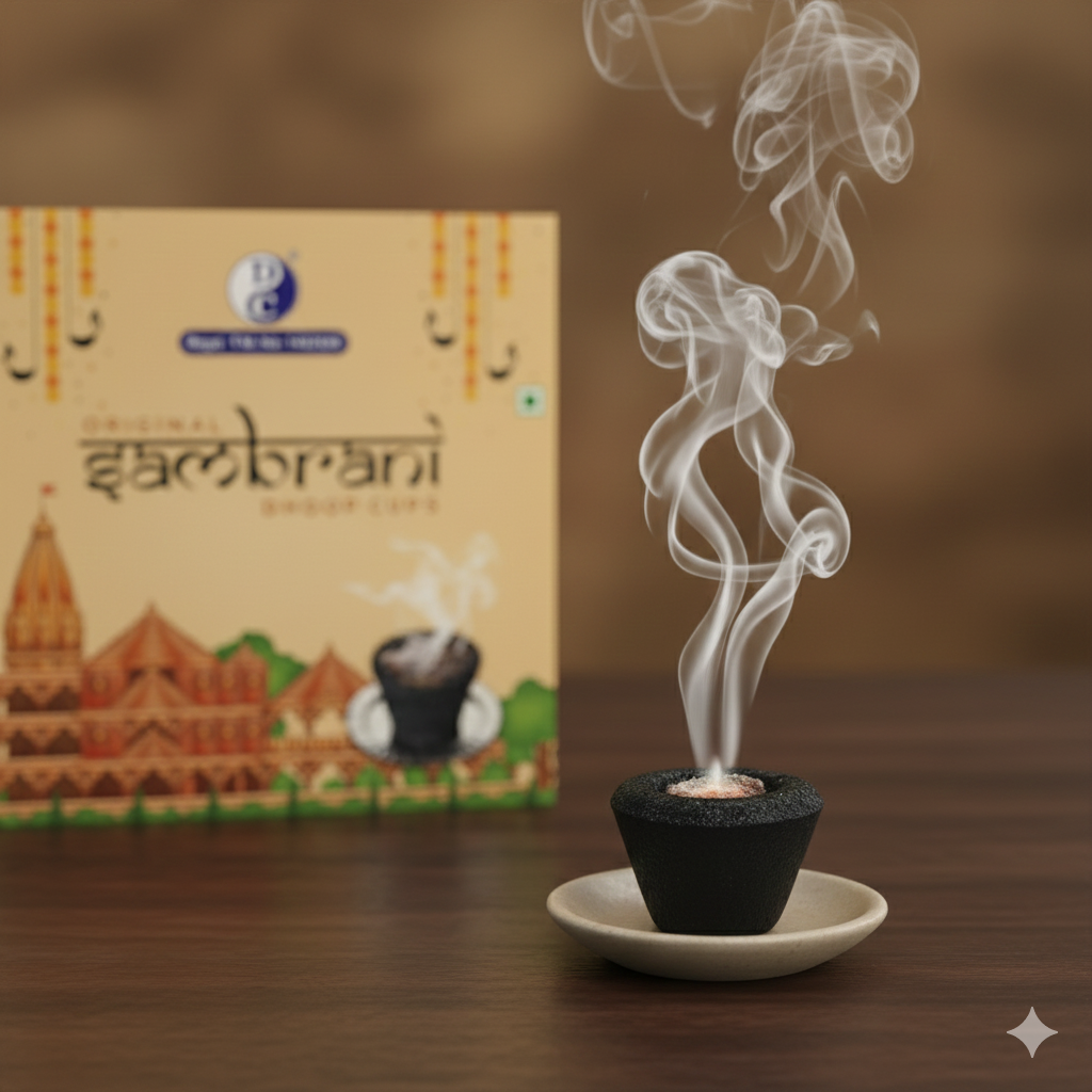 Sambrani Natural Loban Cup Dhoop 12 Sambrani Cups in 1 Pack