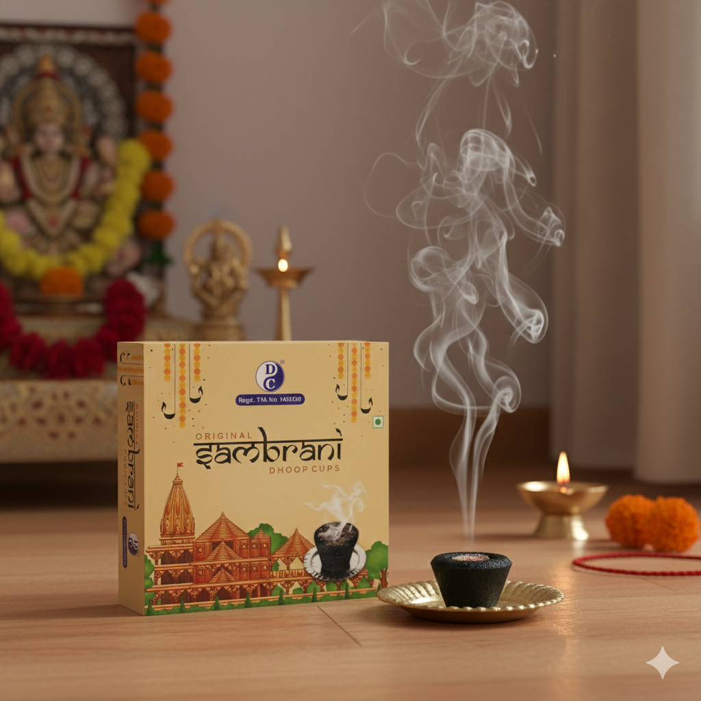 Sambrani Natural Loban Cup Dhoop 12 Sambrani Cups in 1 Pack