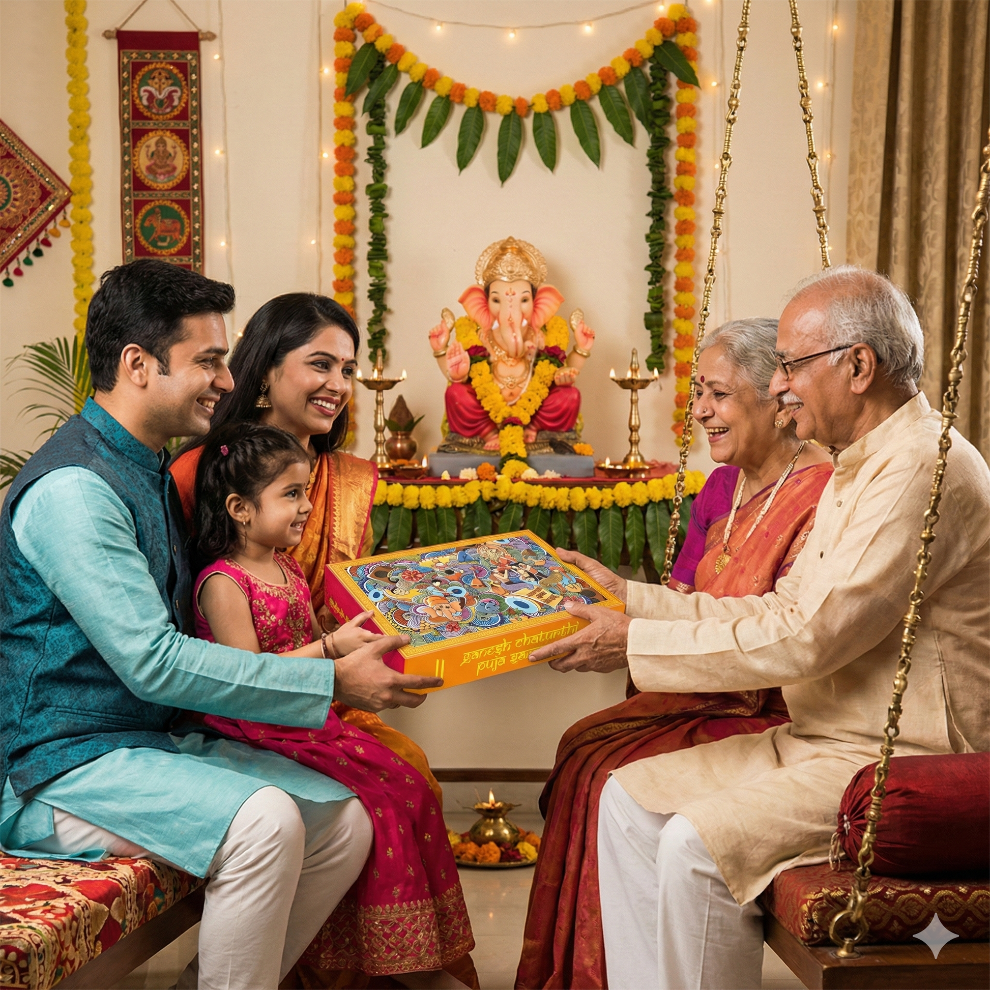 Shree Ganesh Chaturthi  Premium Complete Puja Samagri Kit Includes 27 Puja Essentials
