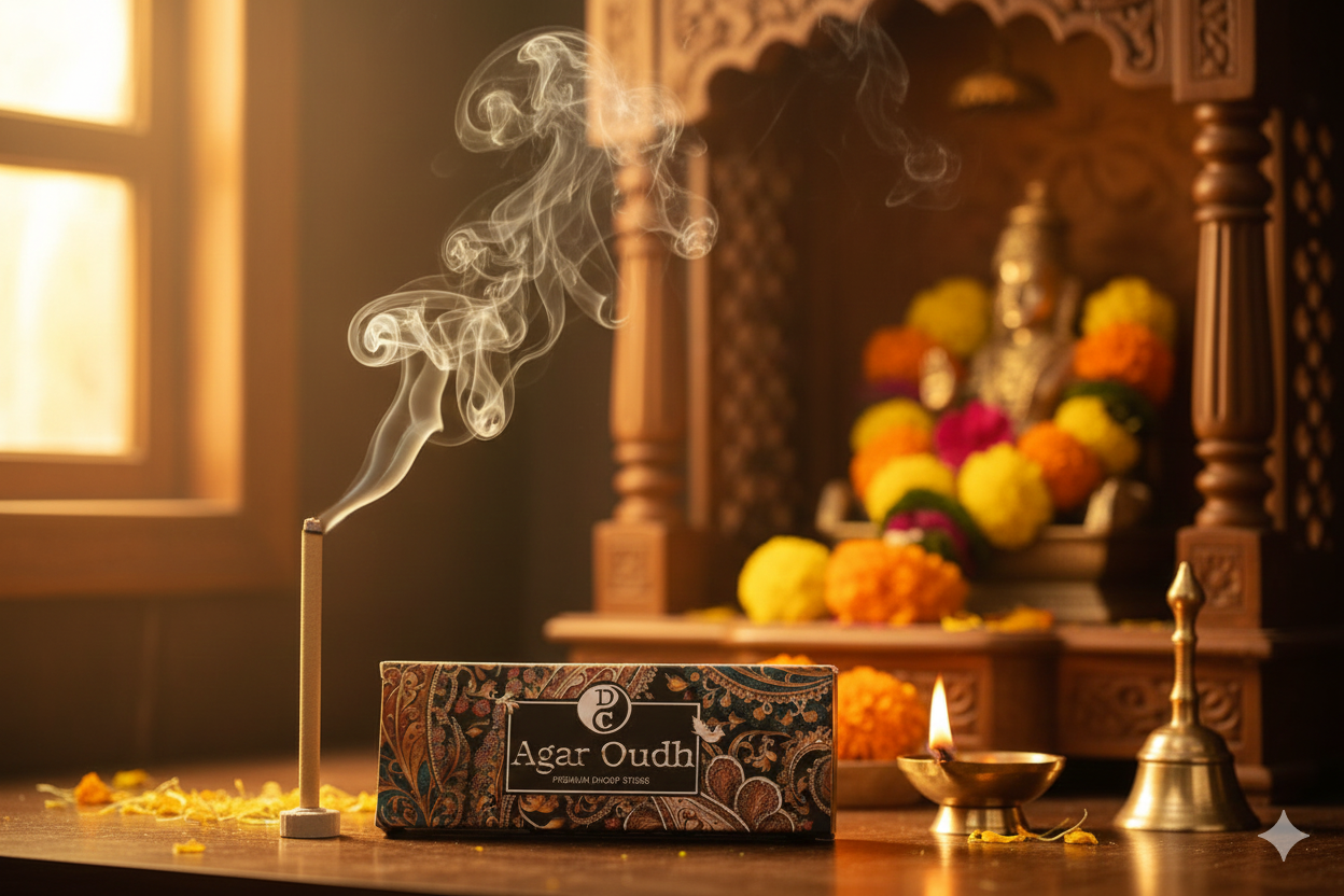 Agar Oudh Premium 6 Inch Long Charcoal Free Dhoop Sticks 10 Sticks Pack