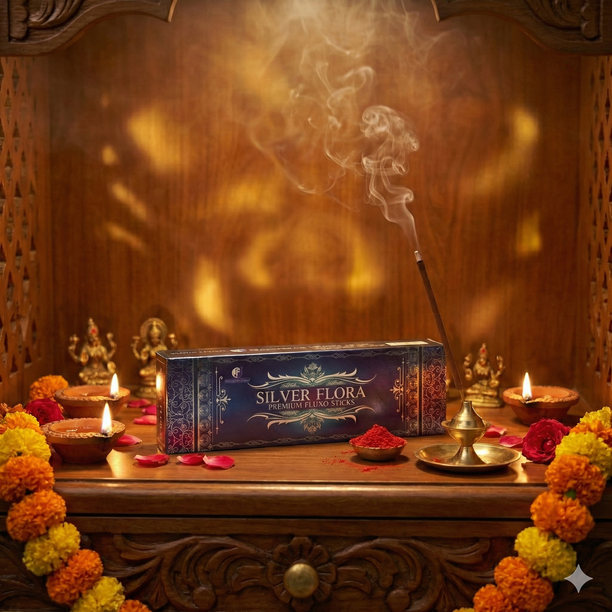 Silver Flora Masala Incense Sticks