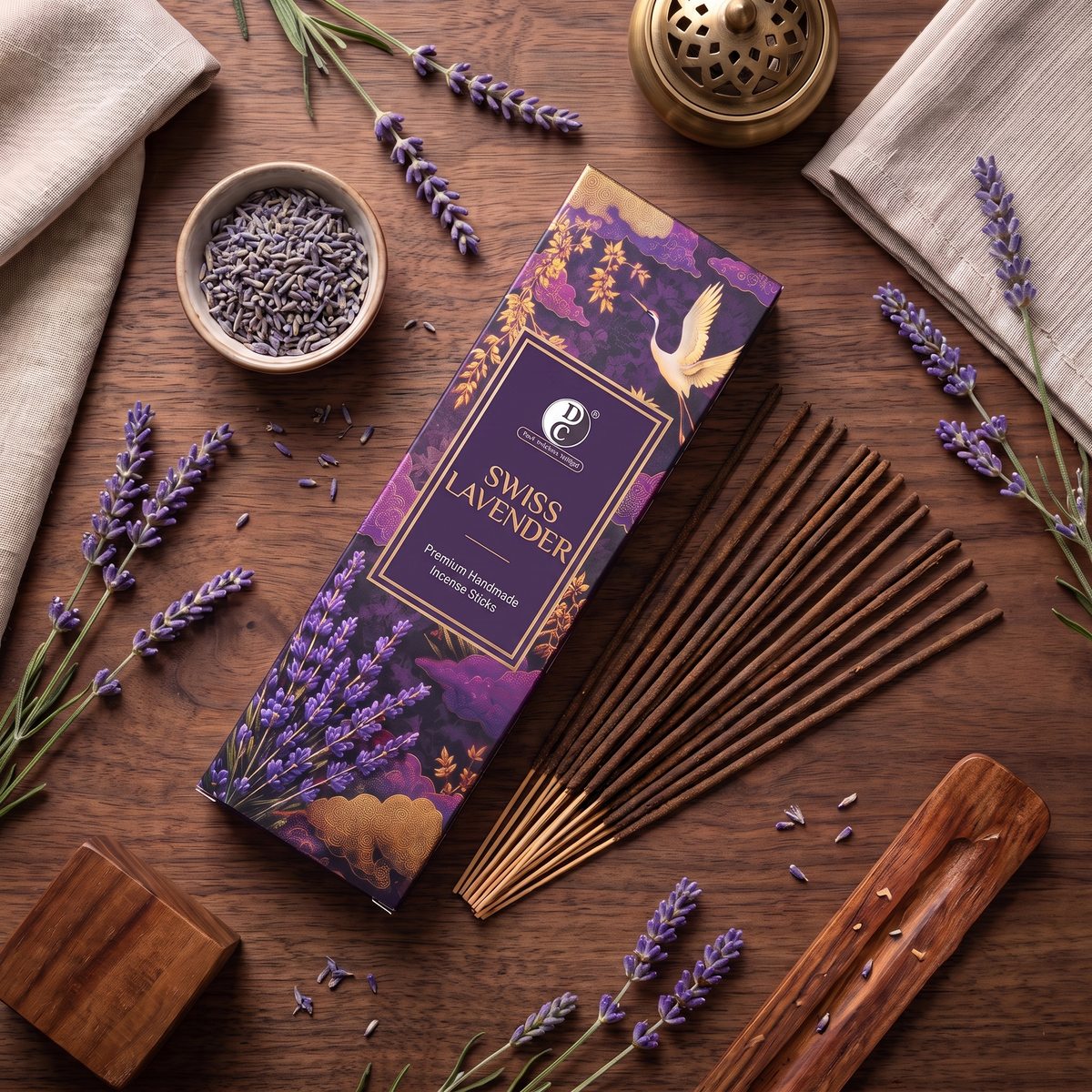 Swiss Lavender Premium Masala Incense Sticks