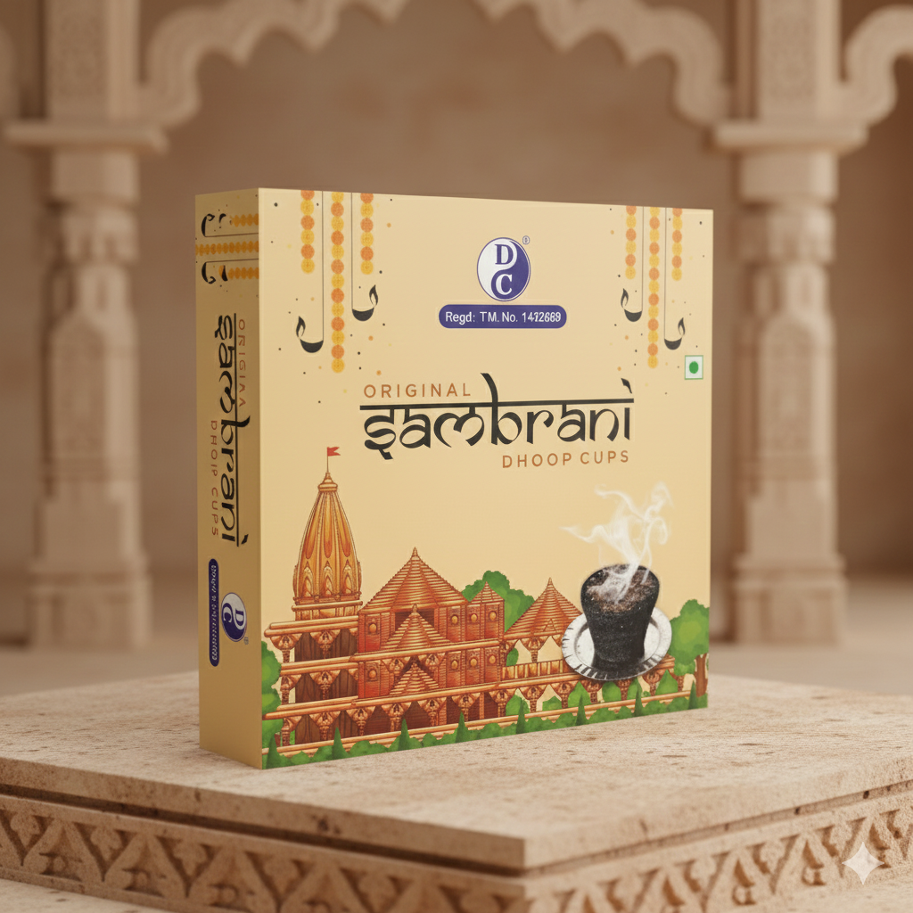 Sambrani Natural Loban Cup Dhoop 12 Sambrani Cups in 1 Pack