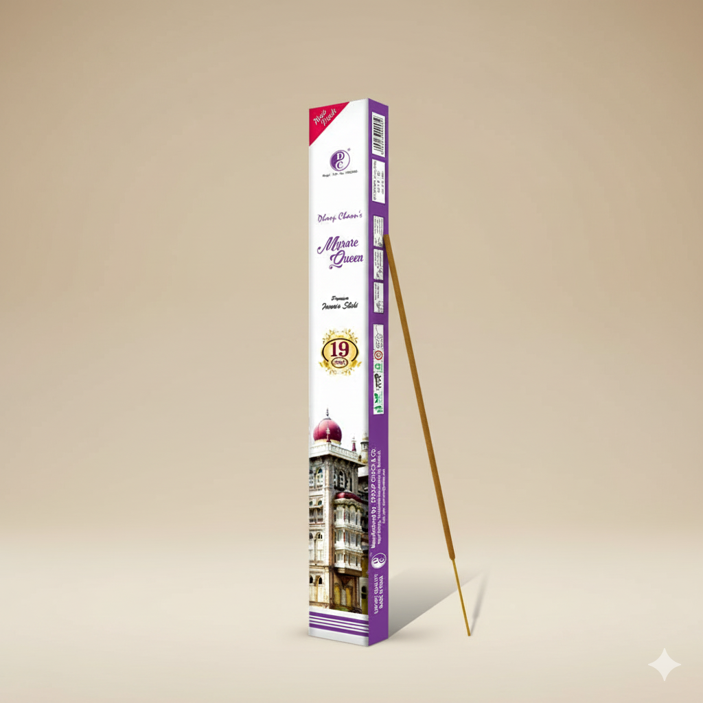 19" Mysore Queen Premium 19" Long Incense Sticks 10 Sticks Pack