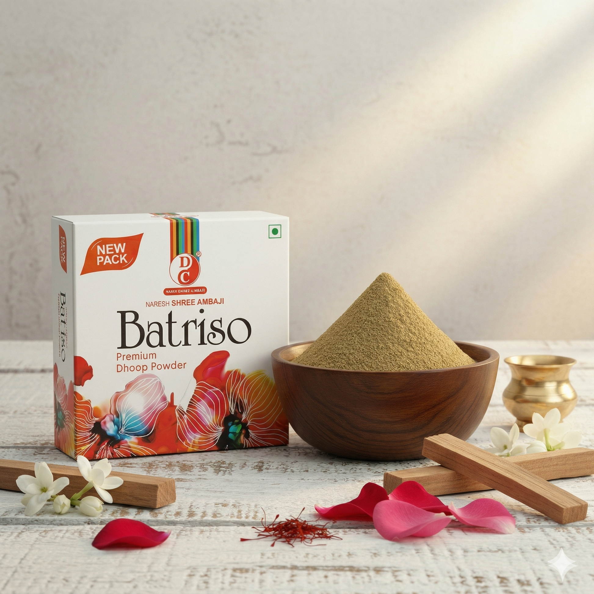 Batriso Premium Charcoal Free Dhoop Powder 100 Grams Pack