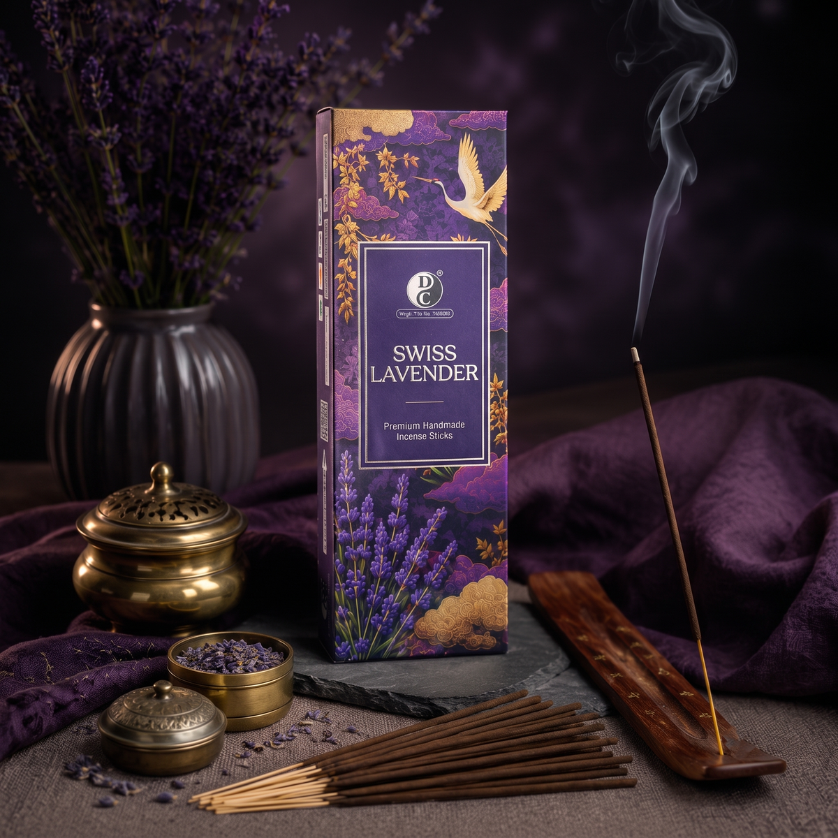 Swiss Lavender Premium Masala Incense Sticks