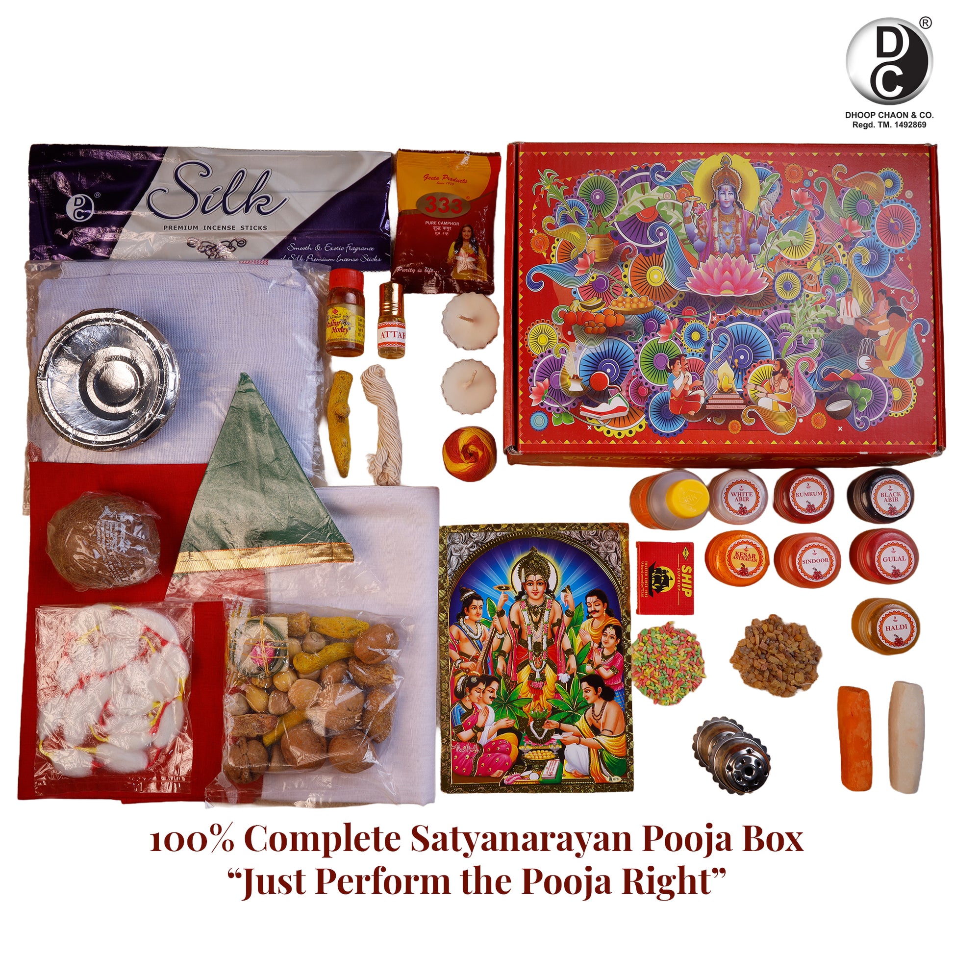 Shree Satyanarayan  Premium Complete Puja Samagri Kit Pack of 1