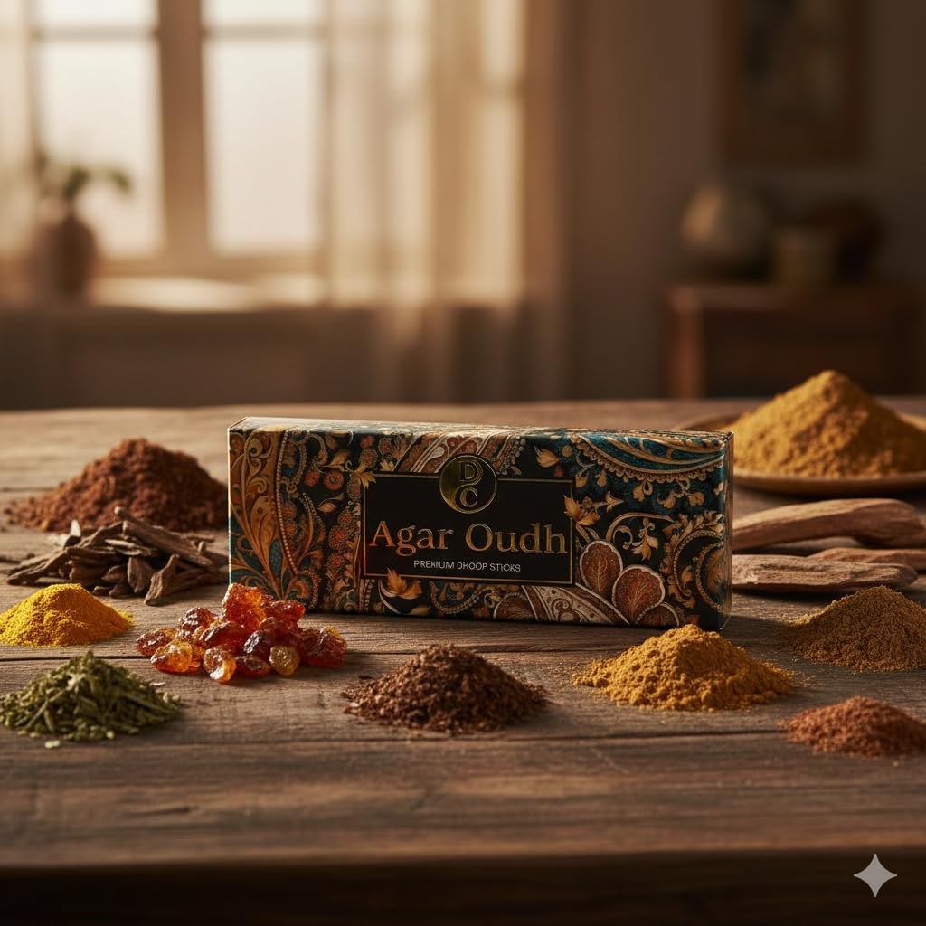 Agar Oudh Premium 6 Inch Long Charcoal Free Dhoop Sticks 10 Sticks Pack