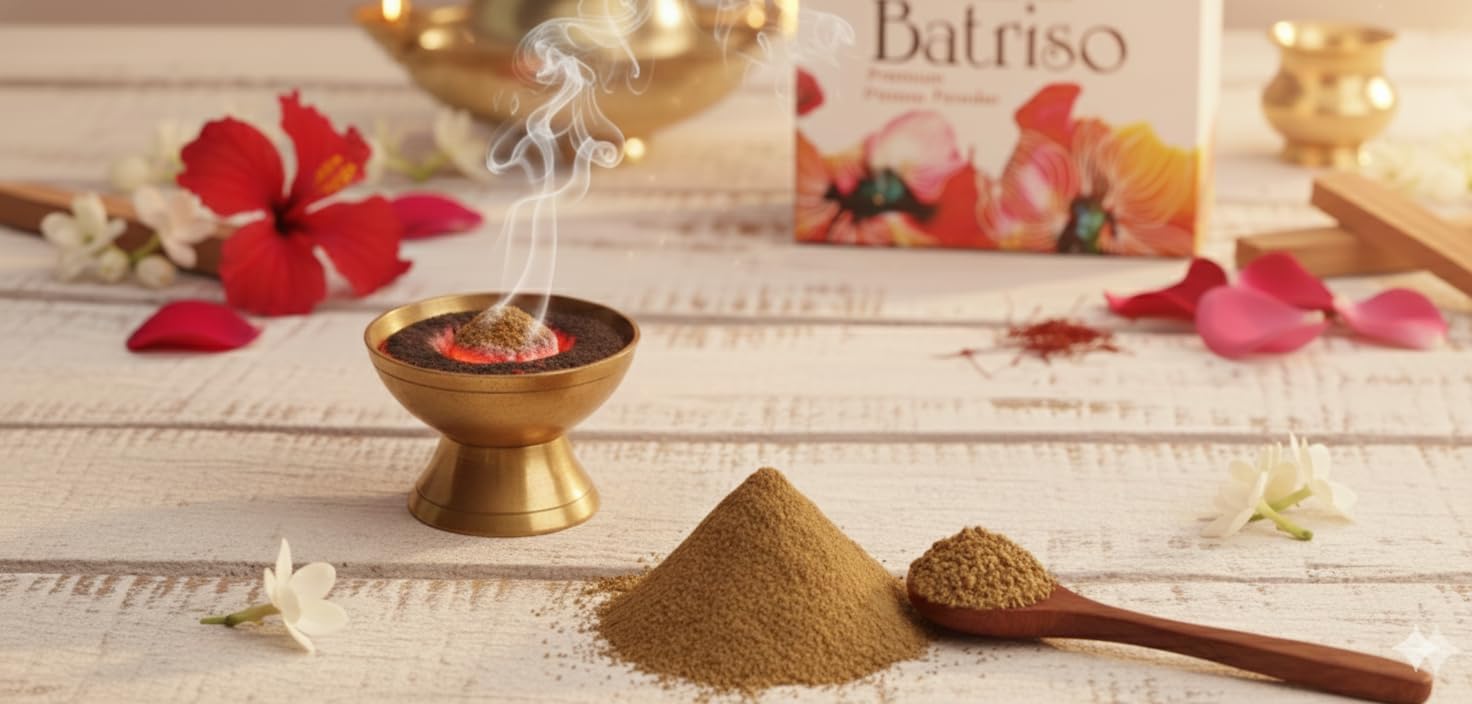 Batriso Premium Charcoal Free Dhoop Powder 100 Grams Pack