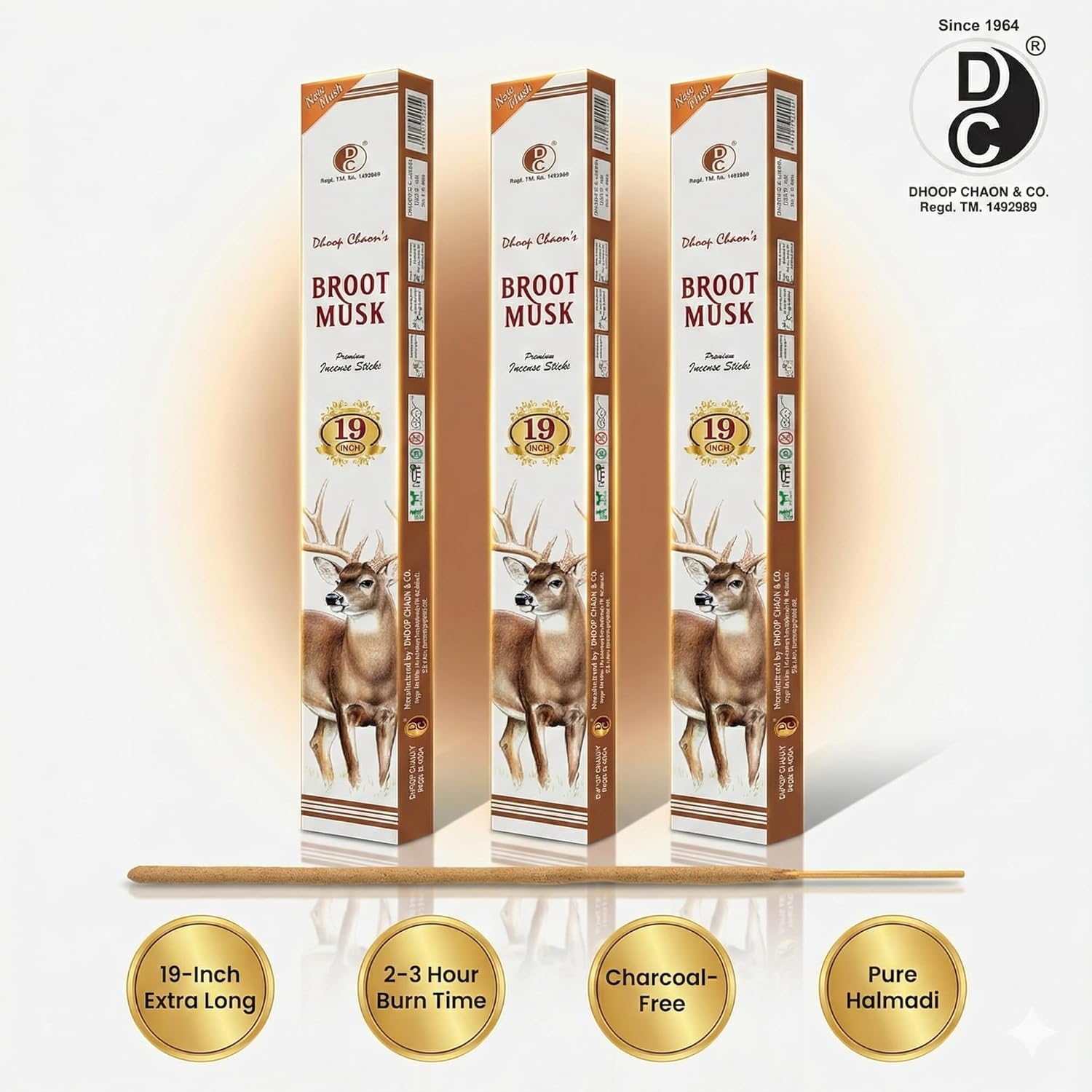 19" Brut Musk Premium 19" Long Incense Sticks 10 Sticks Pack