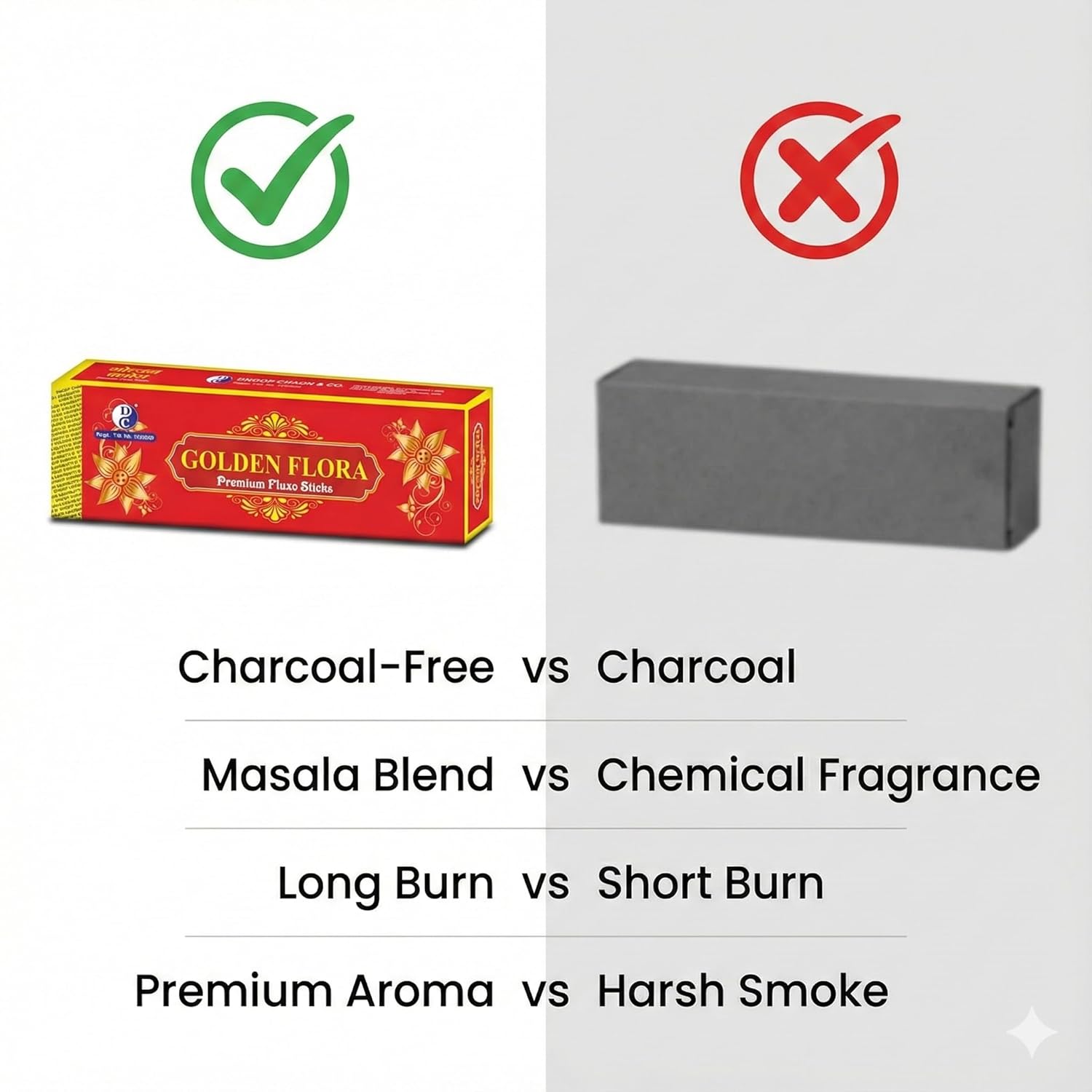 Golden Flora Premium Fluxo Incense Sticks