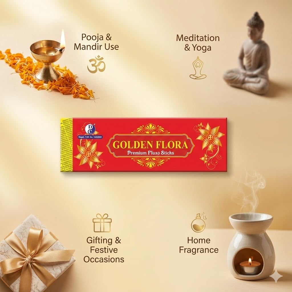 Golden Flora Premium Fluxo Incense Sticks