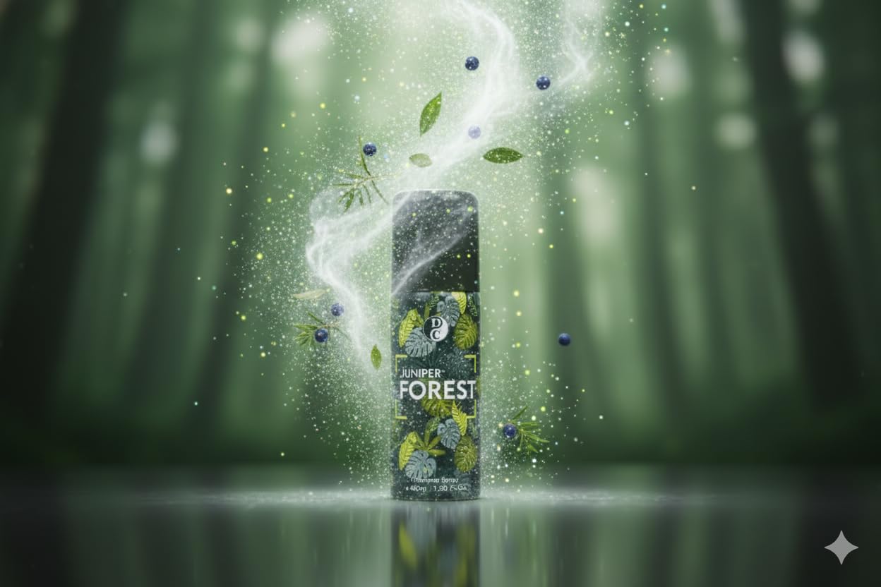 Dhoop Chaon & Co. Juniper Forest Air Freshener Spray | Premium 40 ml Mist | Pack of 2