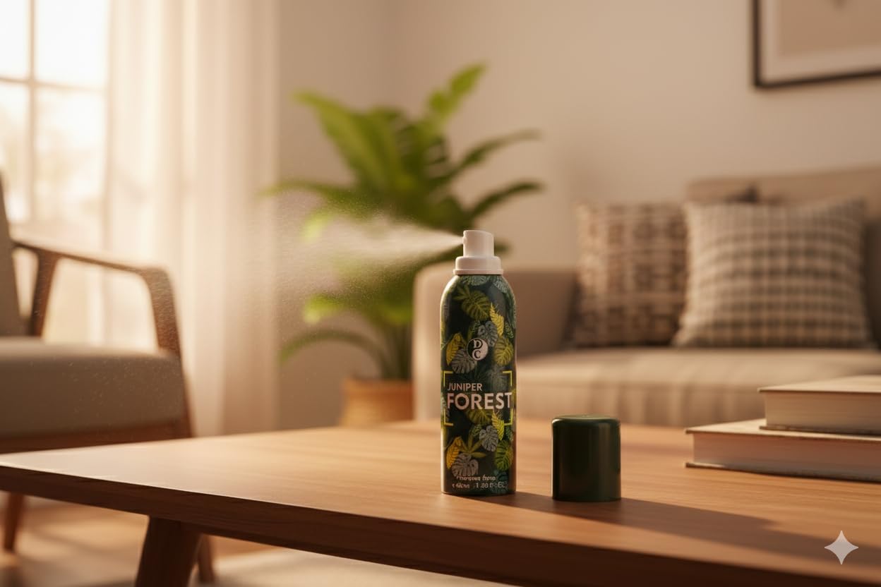 Dhoop Chaon & Co. Juniper Forest Air Freshener Spray | Premium 40 ml Mist | Pack of 2