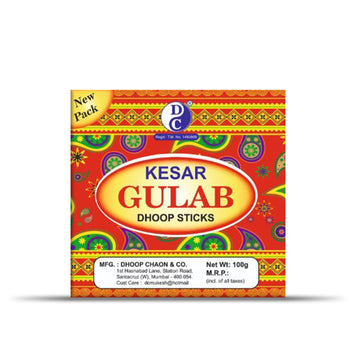 Kesar Gulab Premium Dhoop Sticks Without Charoal 100 Grams Pack