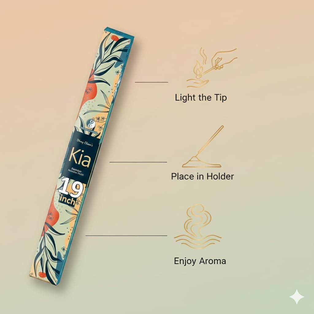 19" Kia Premium 19" Long Incense Sticks 10 Sticks Pack