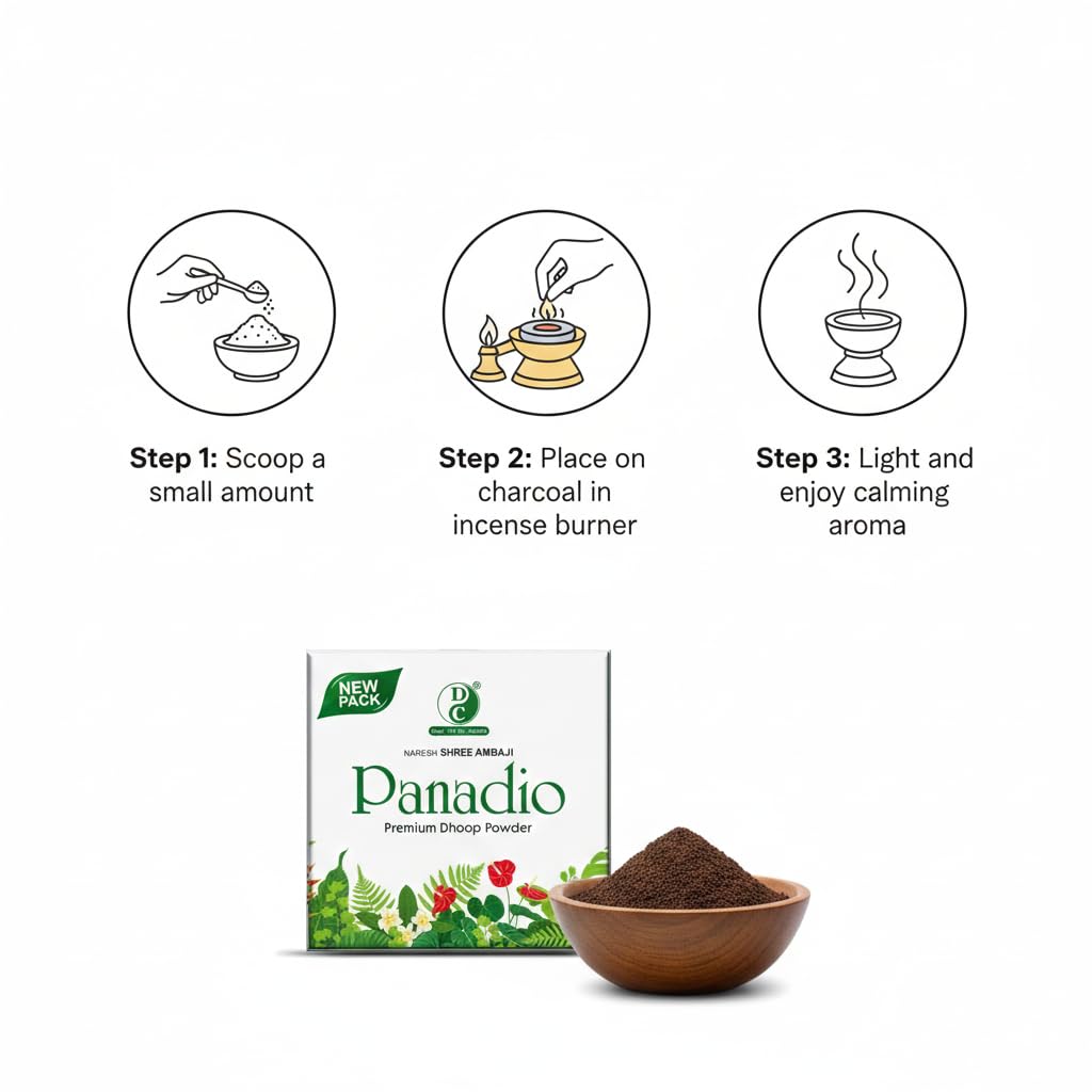 Panadio Premium Charcoal Free Dhoop Powder 100 Grams Pack