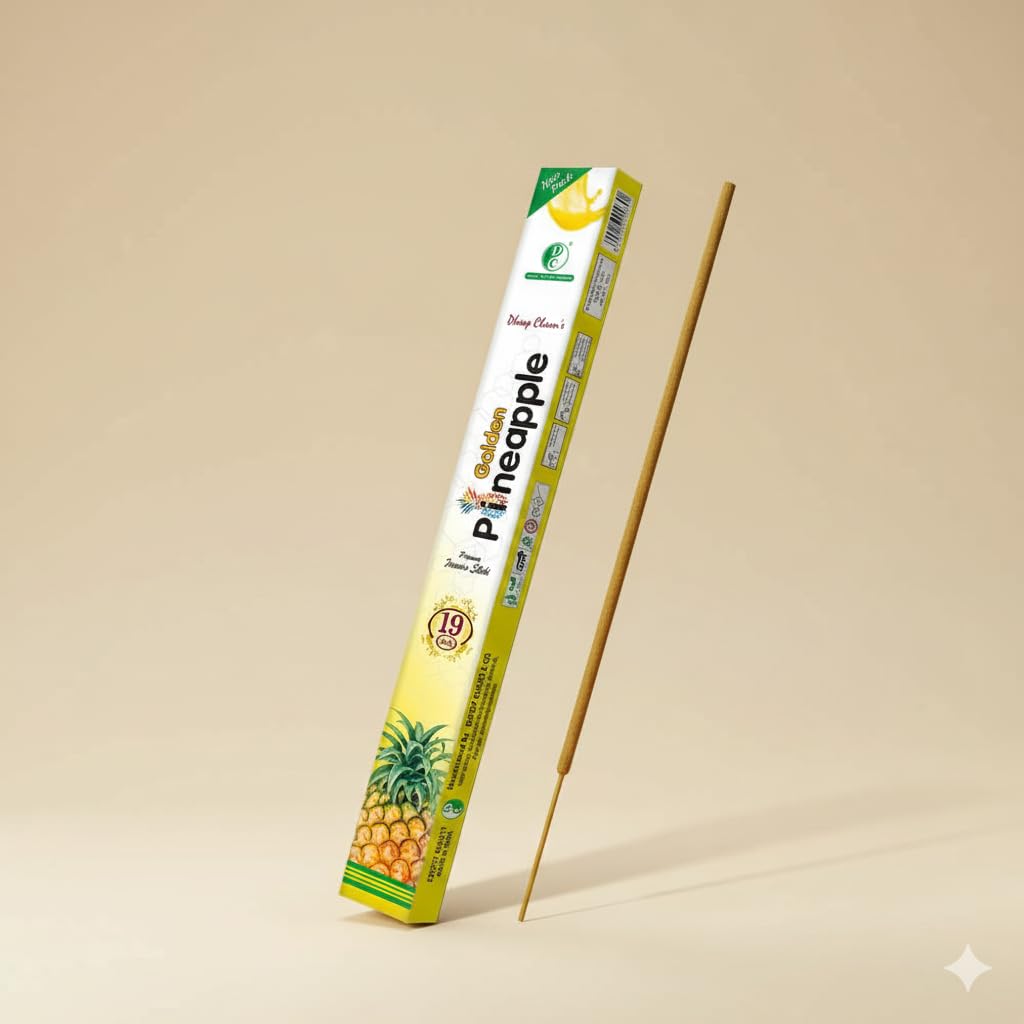 19" Golden Pineapple Premium 19" Long Incense Sticks 10 Sticks Pack