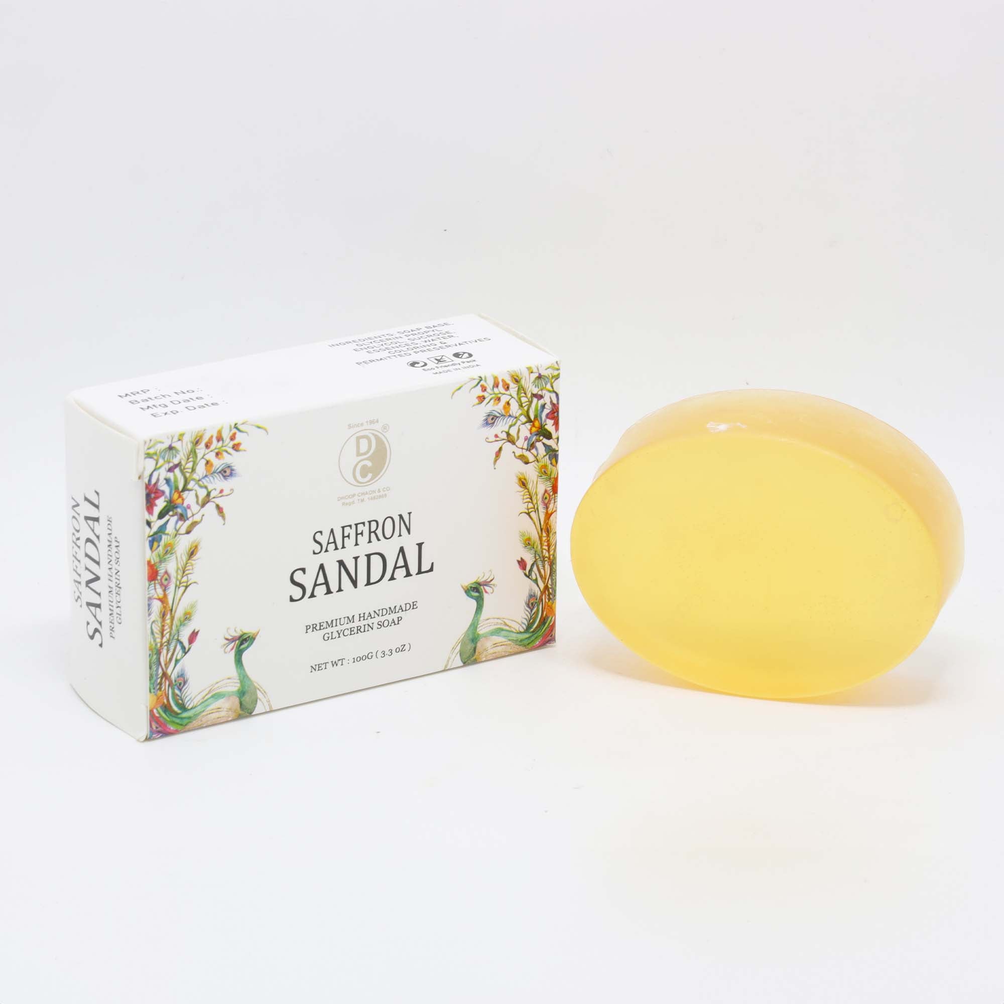 Saffron sandal premium oud glycerin soap