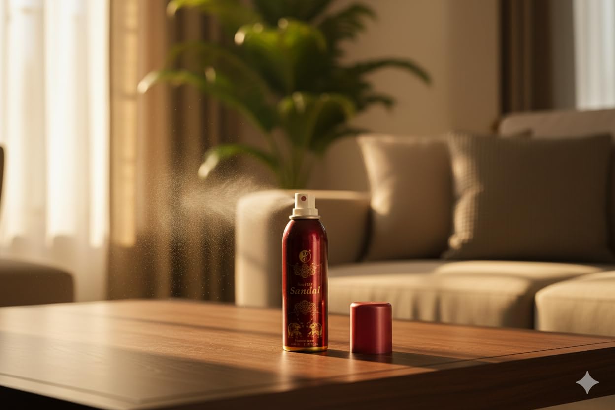 Dhoop Chaon & Co. Soul of Sandal Air Freshener Spray | Premium 40 ml Mist | Pack of 2