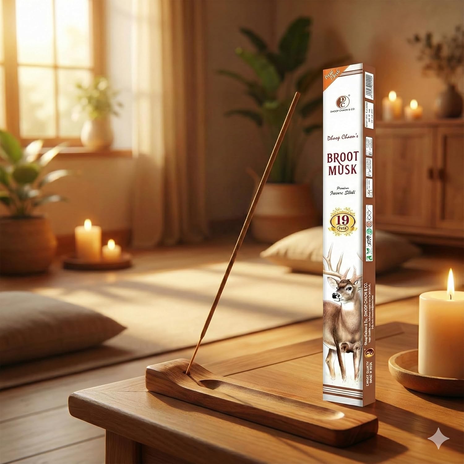 Brut Musk Premium No Charcoal Incense sticks ECO Box 100 Grams Pack